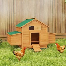 Wooden Chicken Coop, Poultry Cage with Nesting Boxes, Tray, for 2-4 Chicken