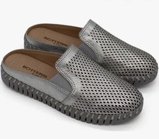Bottero Silver Leather Mule