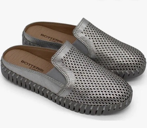 Bottero silver leather mule - bottero,