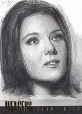 THE AVENGERS SERIES 3 GOLD (2011) - ANDY FRY EMMA PEEL YEARSET SKETCH 1/1 (3)