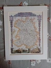 Map of Shropshire print with