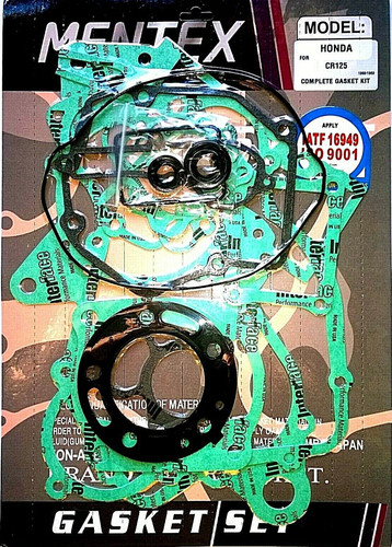 Honda cr125 engine gasket set - honda,