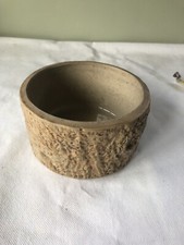 Vintage Hillstonia Pottery Bark DesignRound Planter. Diameter 12 cm Height 7 cm