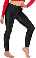 Girls Kids Shiny Footless