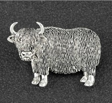 Highland Cow Brooch Silver from Equilibrium