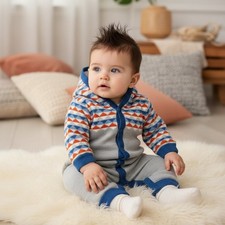 Baby Boy Knitted Pram Suit