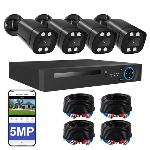 Cctv camera system kit full - system, hd
