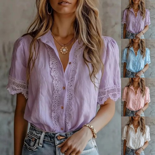 Women button down tops summer - women,