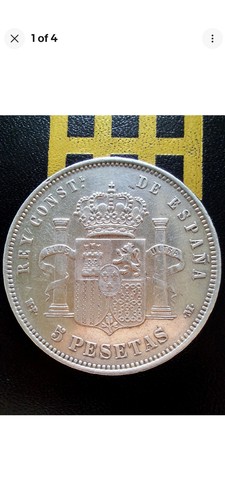 1888 spain silver - 1888, pesetas