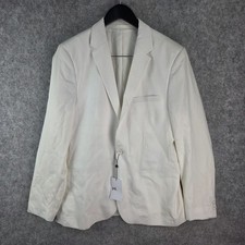 YD Jacket Mens 42 Medium White Miami Blazer Linen Blend Suit Formal NEW 13513