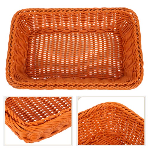 Plastic weave storage basket - plastic,