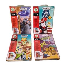 LEAP FROG ● 4 Books With Cartridges ● Ratatouille Cat In The Hat Toy Story 2 Sco