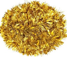 2m Gold Thick Chunky Luxury Tinsel Christmas Tree Decorations Xmas Home Garland
