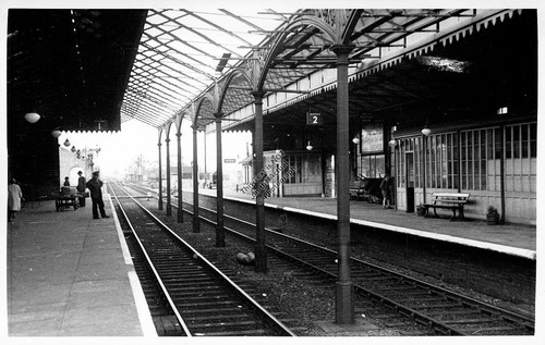 1964 firsby train station - train,