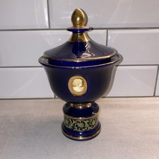 Cobalt Blue and Gold cameo