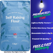 Self Raising Flour 1.5kg | Premium Baking Quality | Light & Fluffy Results UK