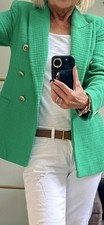 Zara Green Lined Blazer Size