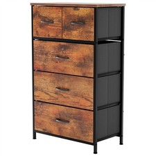 Vida Designs Modern Chest of Drawers 5 Drawer Fabric 'UKFR' Storage Bedroom