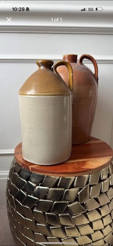 Pair vintage jugs stone - pair,