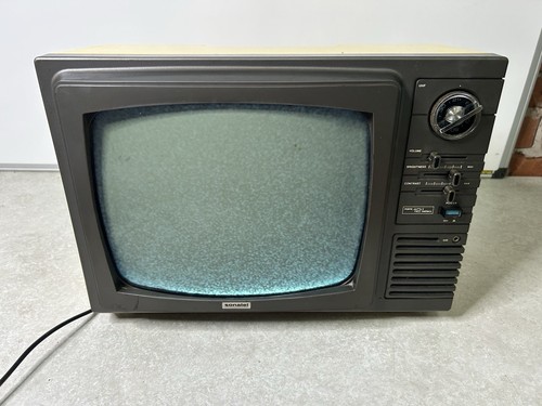 Black white portable tv - white,