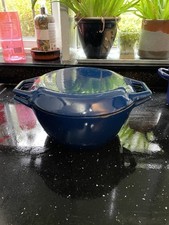Copco D2 Cast Iron Oven with Lid Vintage Dutch Blue Kitchen Pot