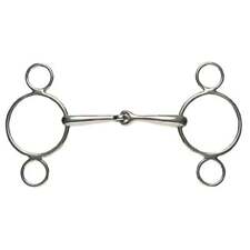 Korsteel Stainless Steel Jointed 2 Ring Dutch Gag Bit