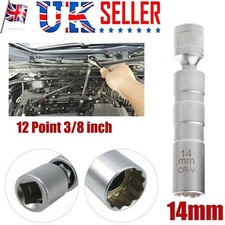 14mm Thin Wall Magnetic Swivel Spark Plug Socket 3/8 inch Drive 12 Point