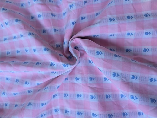 Vintage floral fabric 60s - floral,