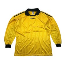 Adidas Goalkeeper Template Shirt Men’s Large Vintage 90s Yellow Black Goalie