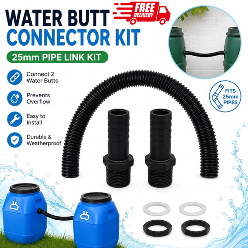 Water butt connector pipe link - water,