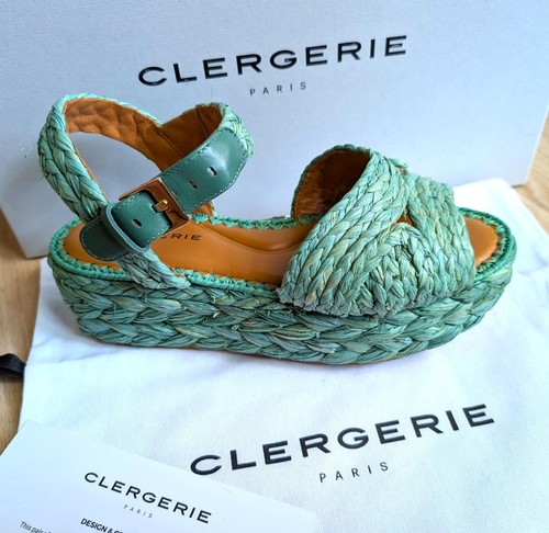 Clergerie moss green - clergerie, raffia