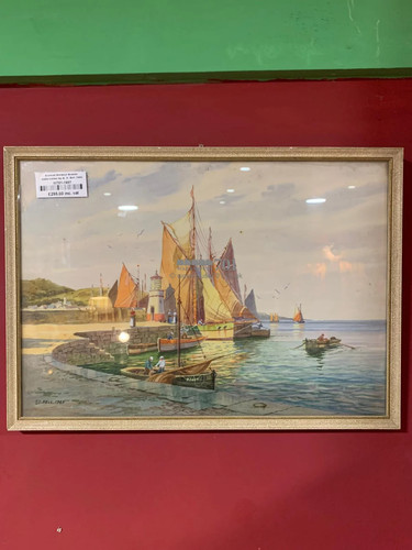 Framed water colour cornish - framed,