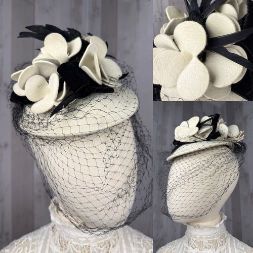 Vintage 1940s hat - 1940s, teardrop