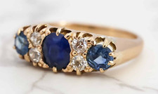 18ct Gold Ceylon Sapphire &