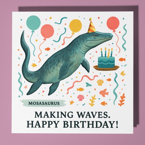 Dinosaur mosasaurus birthday - -,