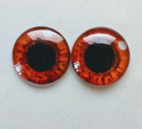 Brown amber glass - brown/, cabachon