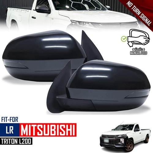 Side mirror black manual - mirror, pair