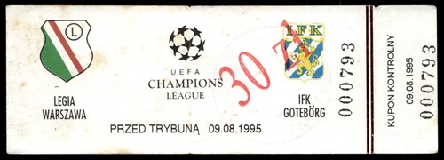 Ticket 1995 legia warszawa - warszawa, vs