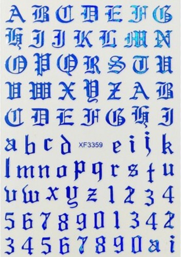 Nail art stickers blue - art,