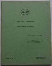 Ford Fairline 500 1958 MIRA Confidential Test Report No. VA.7