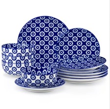 Porcelain Dinnerware Set, Blue