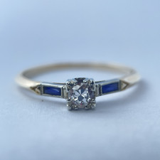 Vintage 1930s Art Deco 14ct