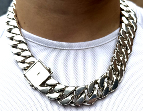 Sterling silver curb chain - silver,