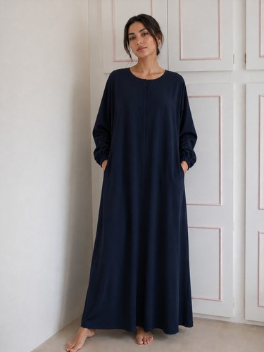 Navy blue long sleeve maxi - long,