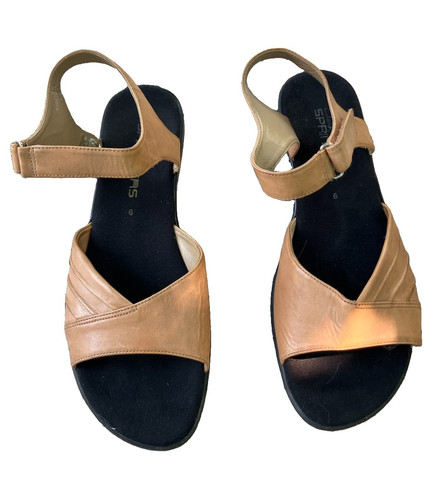 Clarks tan strappy leather - clarks,