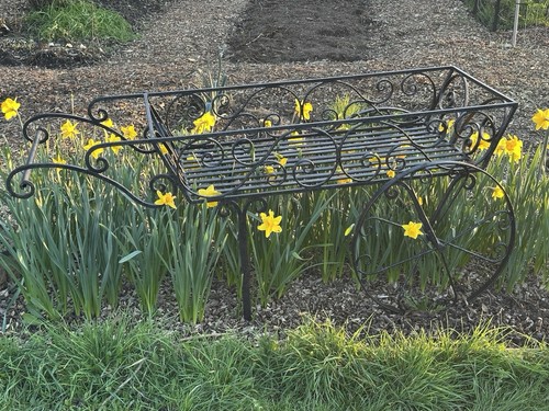 Large antique metal flower