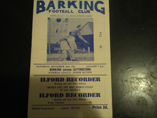 Barking v Leytonstone, Season 1961/62, Isthmian League Senior Section