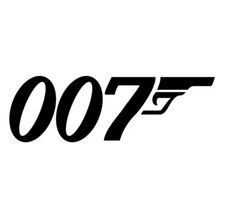 007 JAMES BOND SECRET AGENT VINYL DECAL - PHONE CAR TABLET LAPTOP CHROME WINDOW