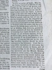 Siege of Gaeta   X2  abstract page  from 1806