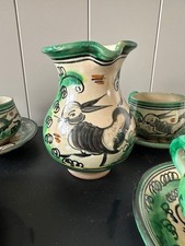 Vintage Majolica Cups, Saucers